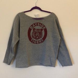 Bayside Tigers 80s style off shoulder sweatshirt